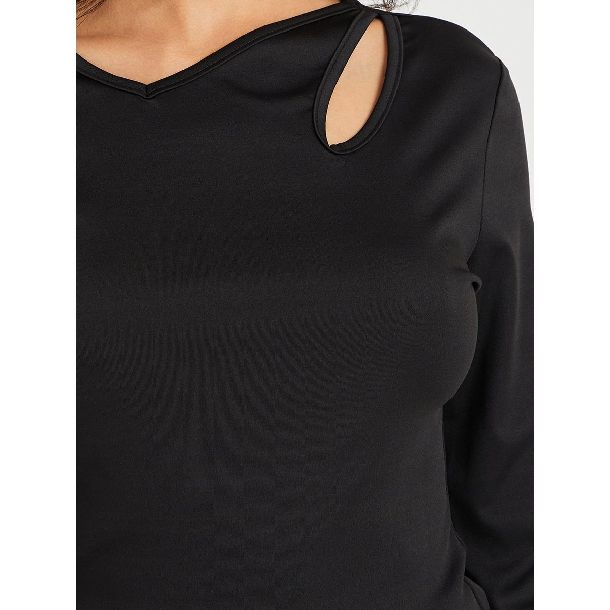 Styli Long Sleeves Cut-Out Shoulder Detail Knit Top-women-clothing-shirtsandblouses-blouses-image-4