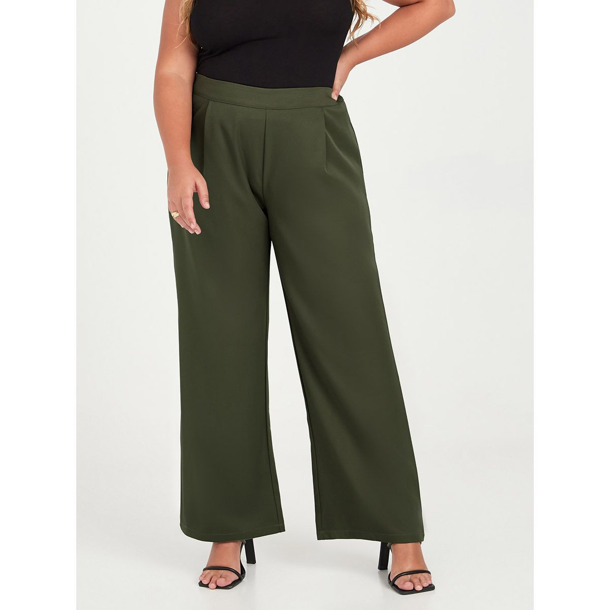 بنطال بقصة واسعة وخصر عالي من ستايلي-women-clothing-bottoms-trousers-image-1