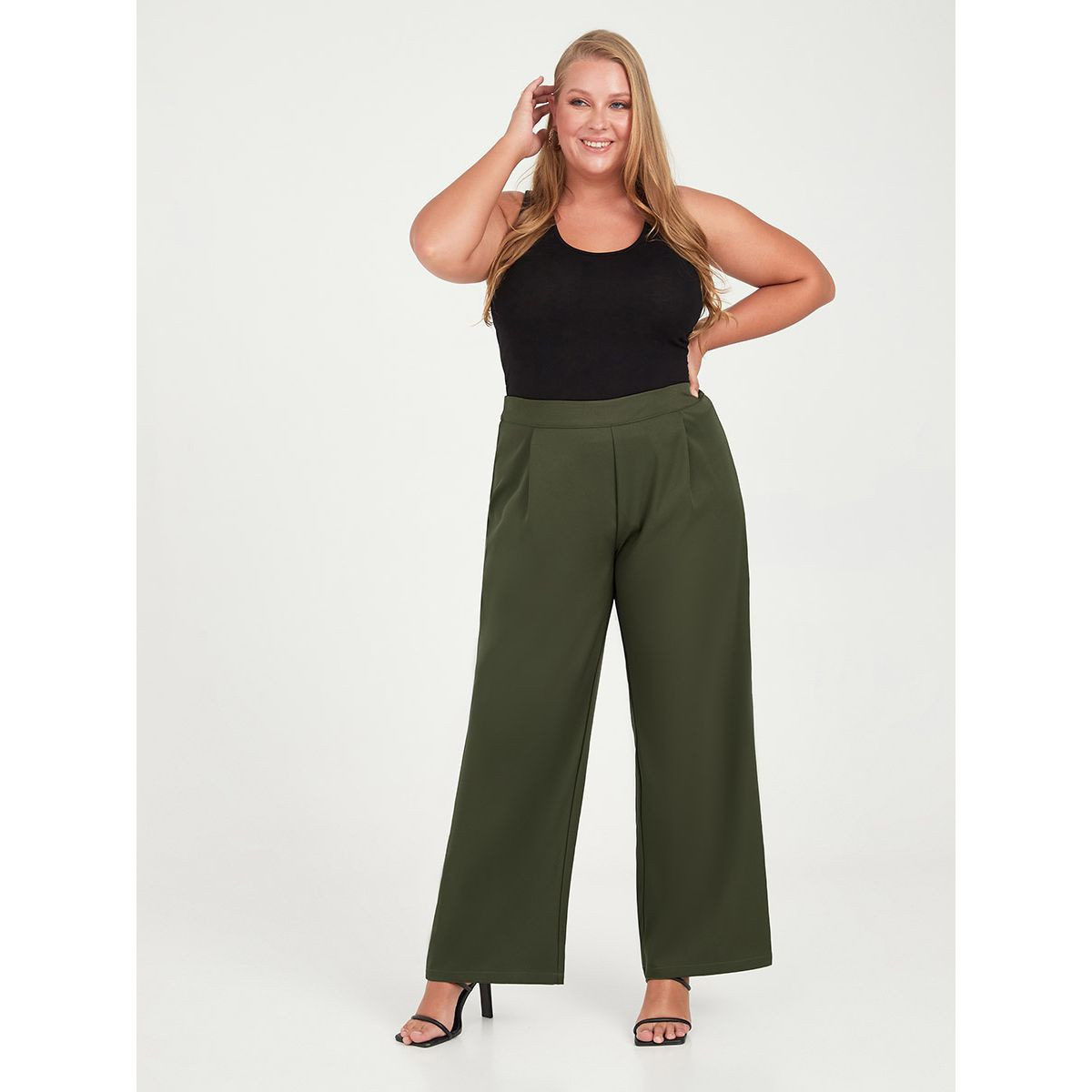 بنطال بقصة واسعة وخصر عالي من ستايلي-women-clothing-bottoms-trousers-image-2