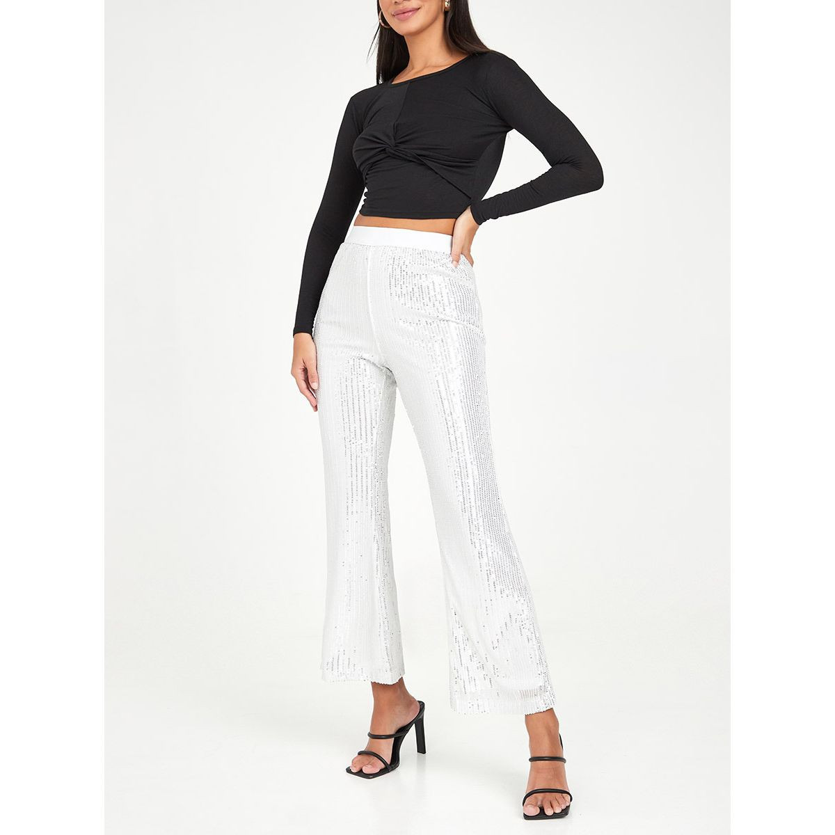 بنطال بقصة واسعة ومزين بالترتر-women-clothing-trousers-image-1