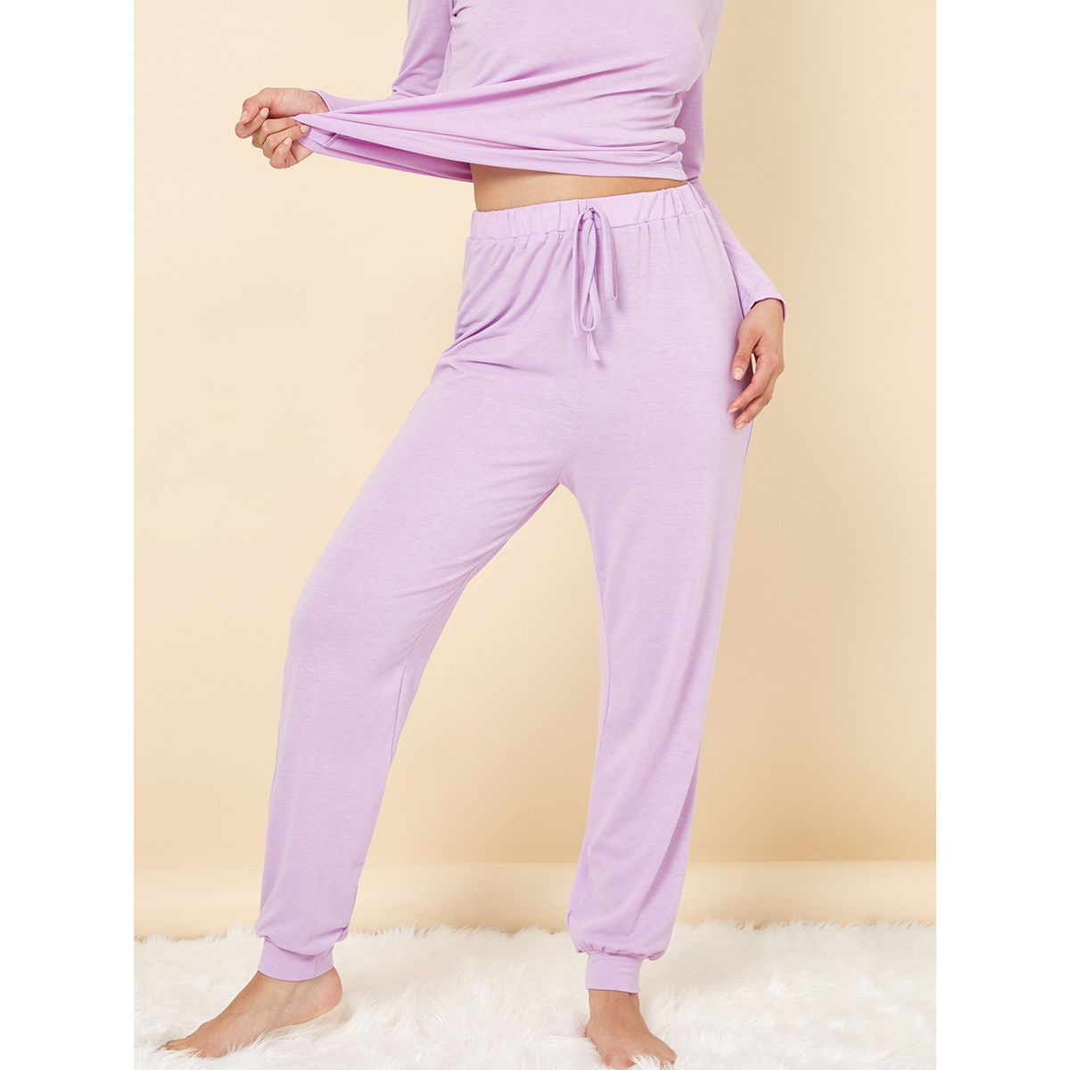 Styli Long Sleeves Placket Detail T-shirt and Pyjama Set-women-clothing-nightwear-pyjamas-longsets-image-5