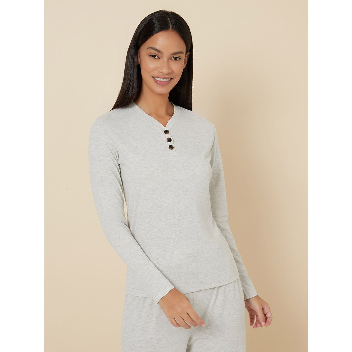طقم بيجاما من ( تيشيرت + بنطال ) من ستايلي-women-clothing-nightwear-pyjamas-longsets-image-2