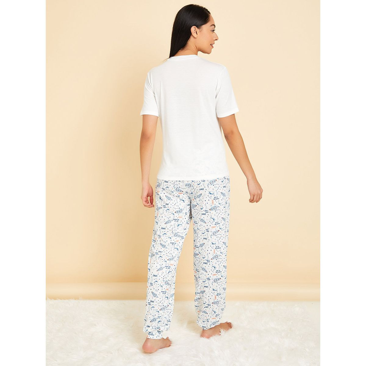 طقم بيجاما من ( تيشيرت + بنطال ) من ستايلي-women-clothing-nightwear-pyjamas-longsets-image-4