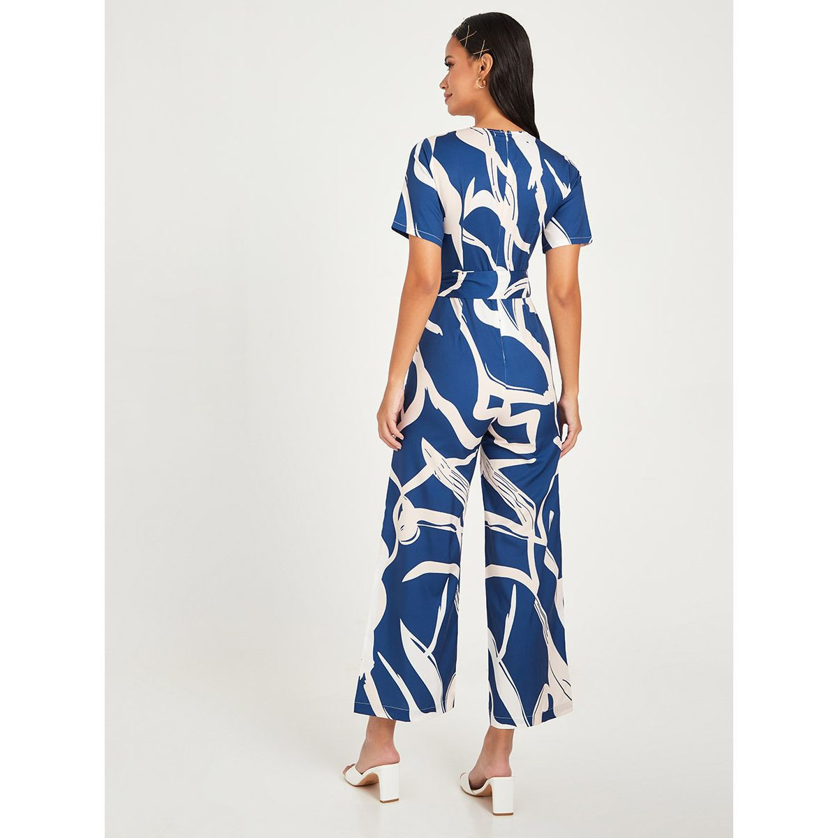 Styli Round Neck Marble Print Wide Leg Jumpsuit-women-clothing-jumpsuits-image-4