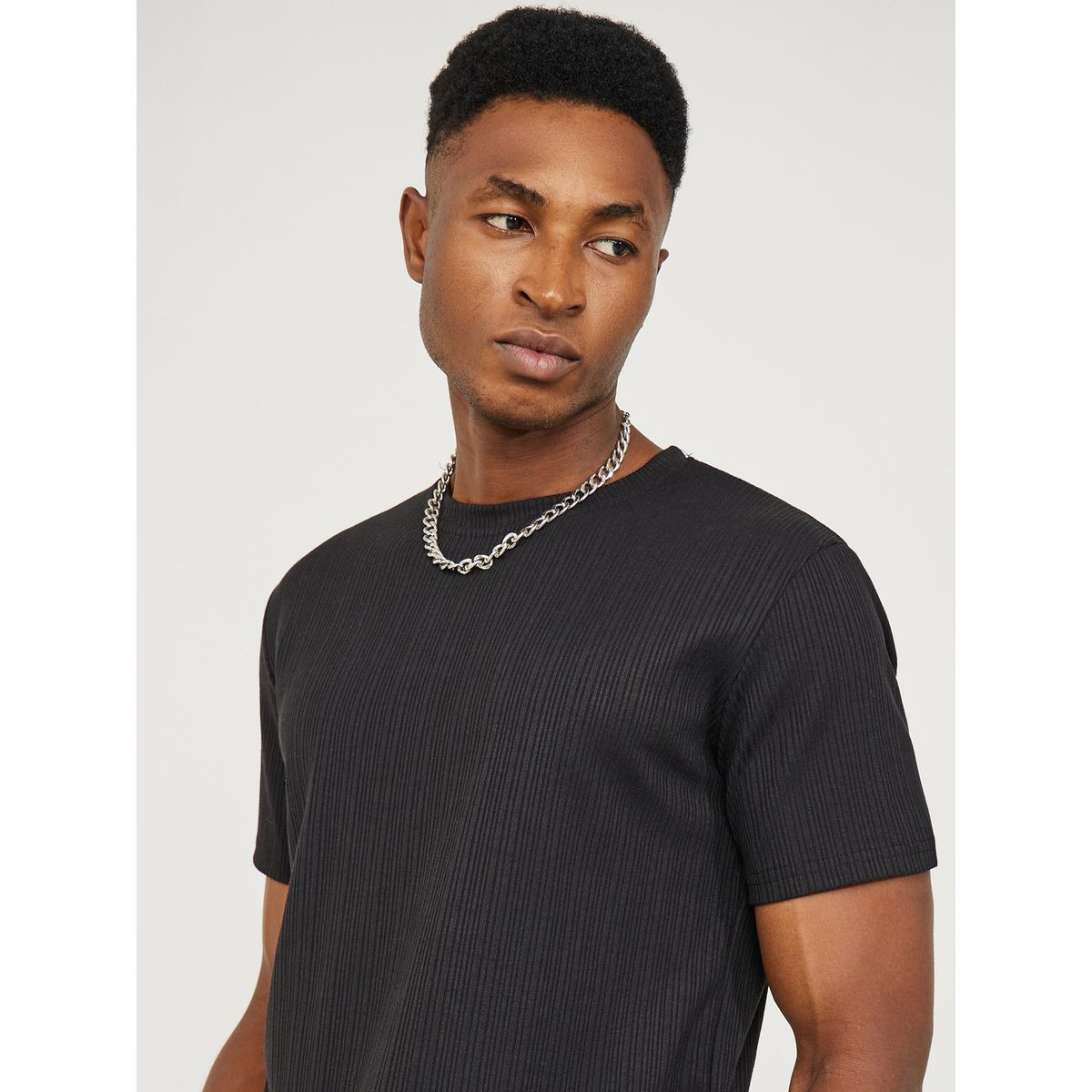Styli Ribbed Knit Crew Neck Oversized T-shirt-men-clothing-tshirtsandpolos-tshirts-image-1