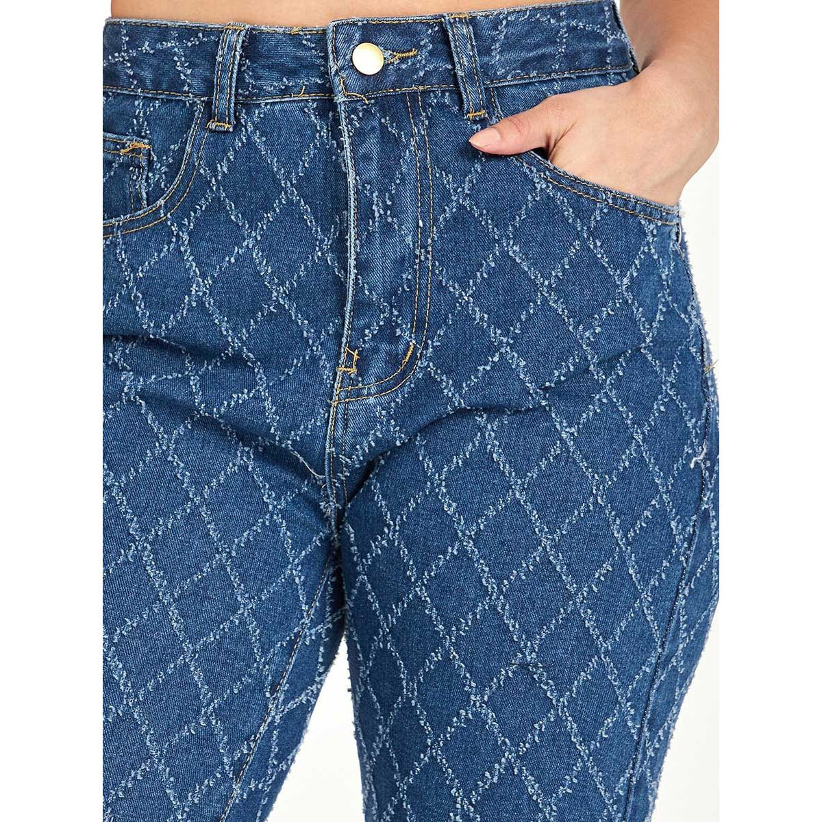 Styli Checked High Waist Wide Leg Jeans-women-clothing-bottoms-jeans-image-4