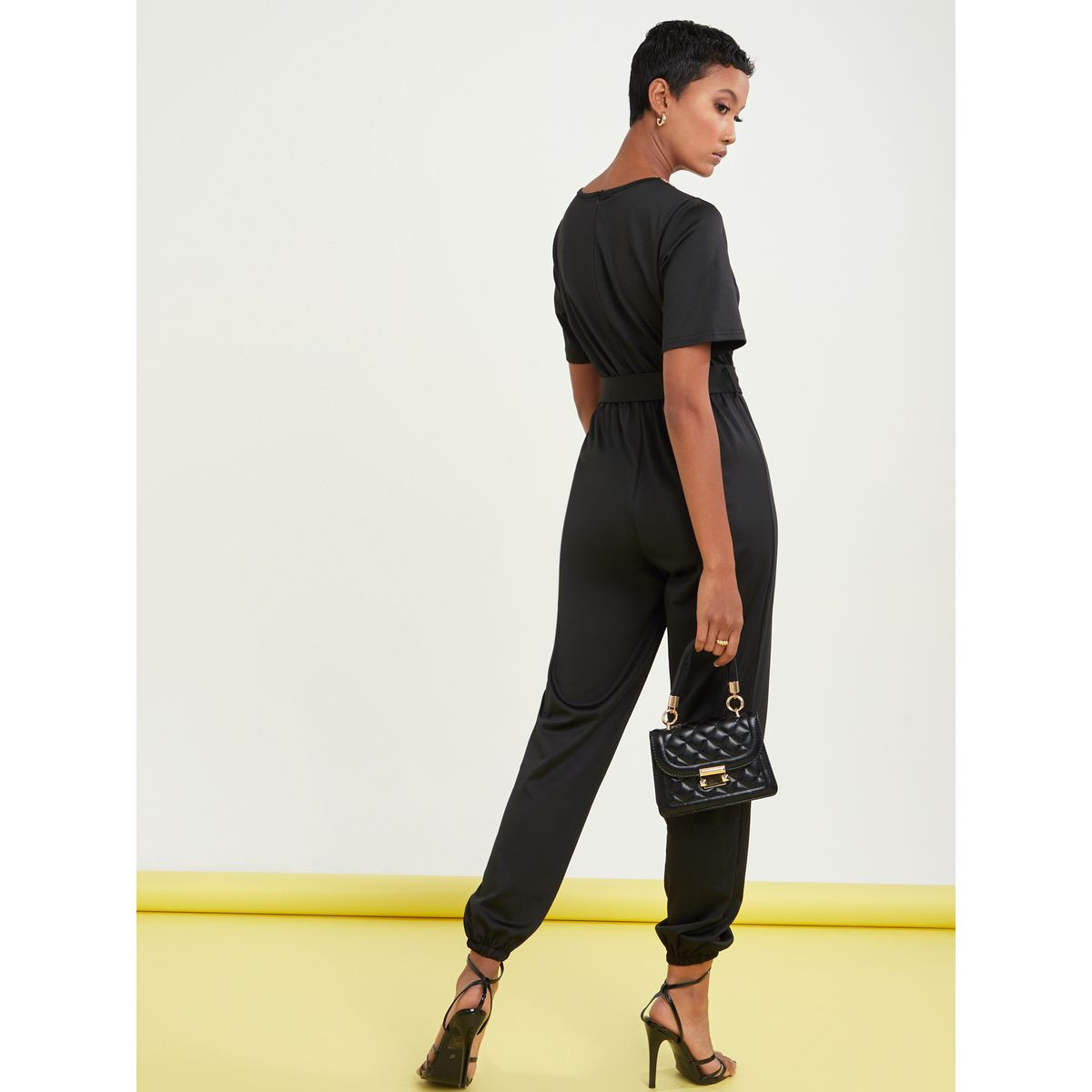 Styli V Neck Cuffed Jumpsuit with Embroidered Detail-women-clothing-jumpsuits-image-4