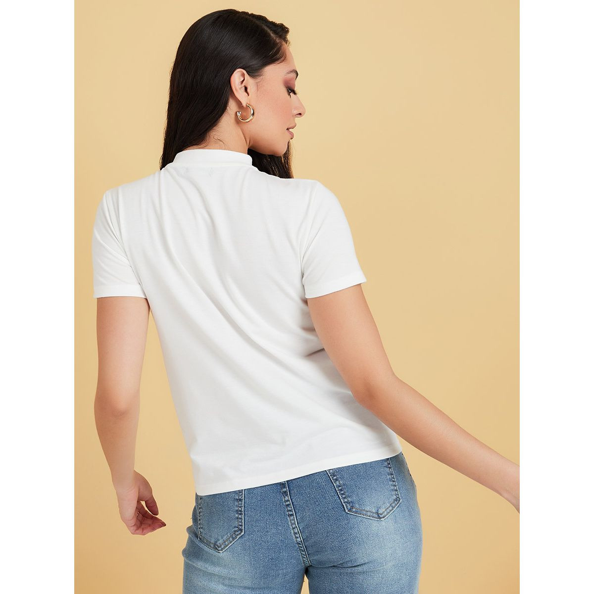 Styli Short Sleeves Keep Rolling Graphic Print Regular T-shirt-women-clothing-tshirts-image-5
