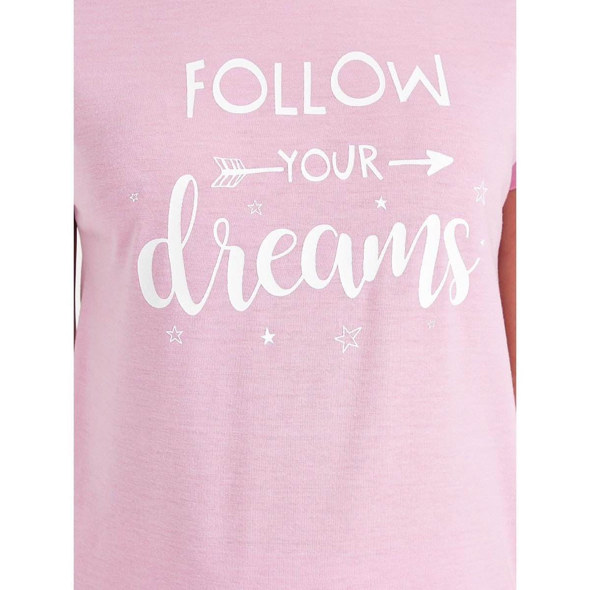 Styli Follow Your Dreams Ruffle Hem T-shirt and Shorts Set-women-clothing-nightwear-pyjamas-longsets-image-4