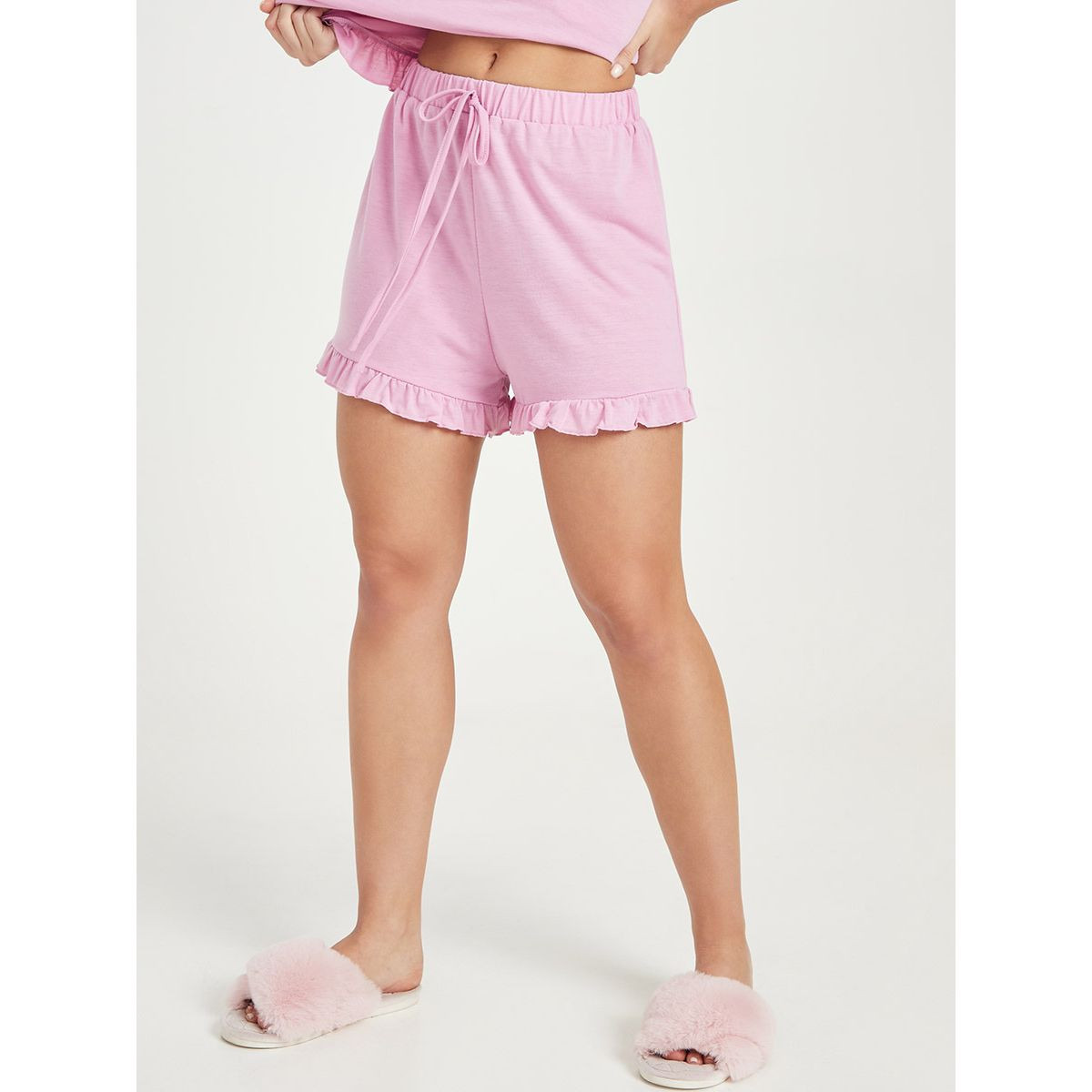 Styli Follow Your Dreams Ruffle Hem T-shirt and Shorts Set-women-clothing-nightwear-pyjamas-longsets-image-6