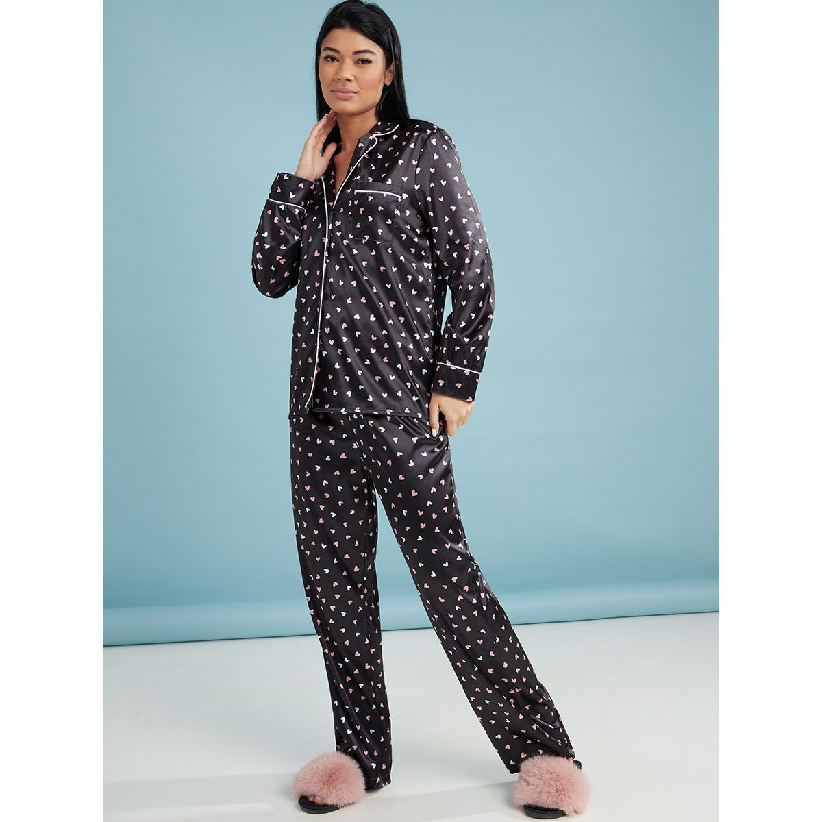 طقم بيجاما من ( بنطال + بلوزة )-women-clothing-nightwear-pyjamas-longsets-image-2