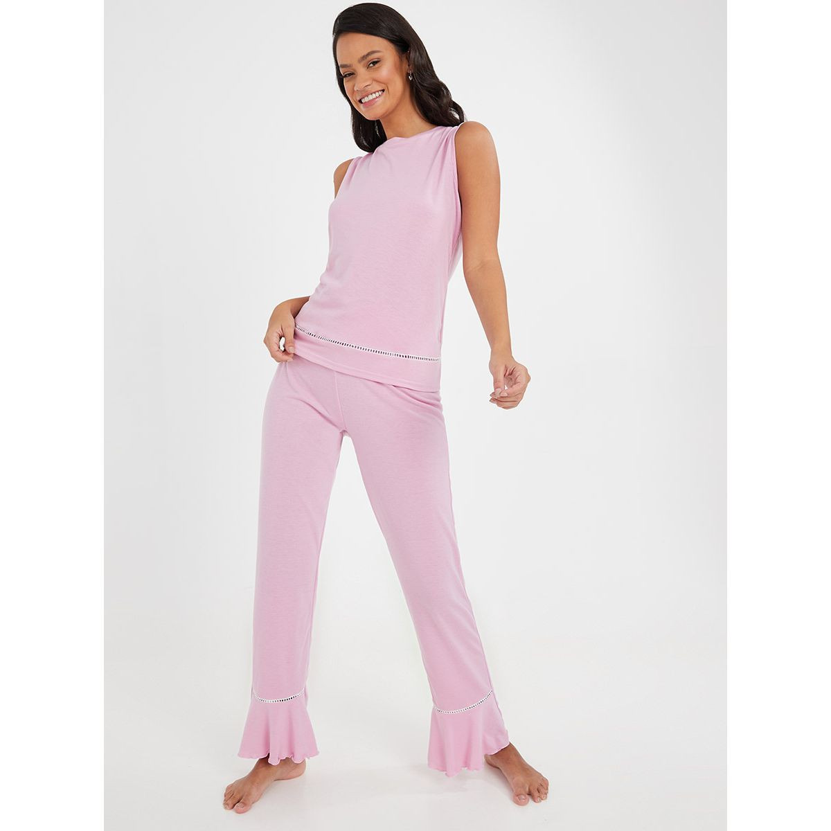 طقم بيجاما ( بلوزة + بنطال )-women-clothing-nightwear-pyjamas-longsets-image-2