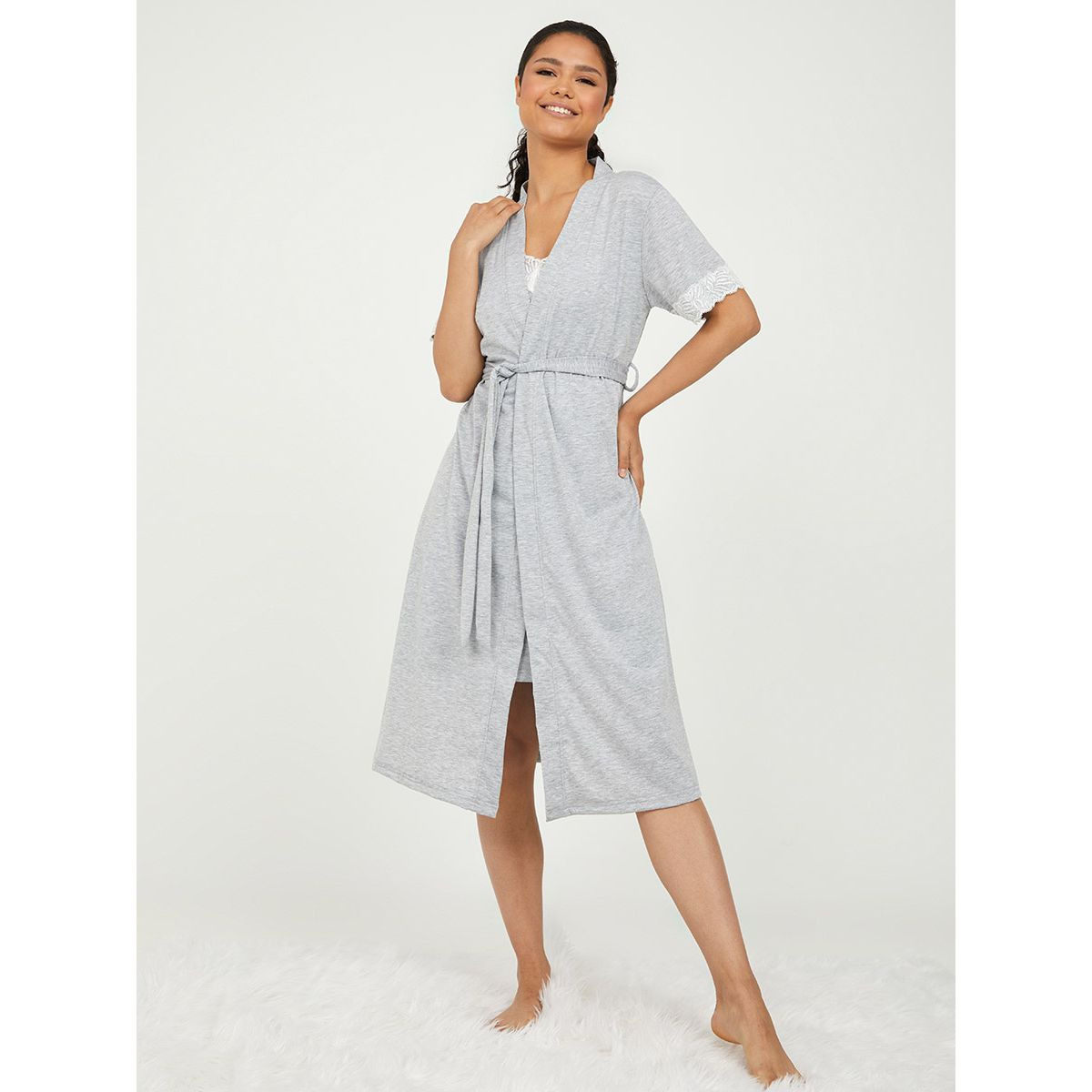 Styli Lace Trim Jersey Cami Nightdress and Robe Set-women-clothing-nightwear-robes-image-4
