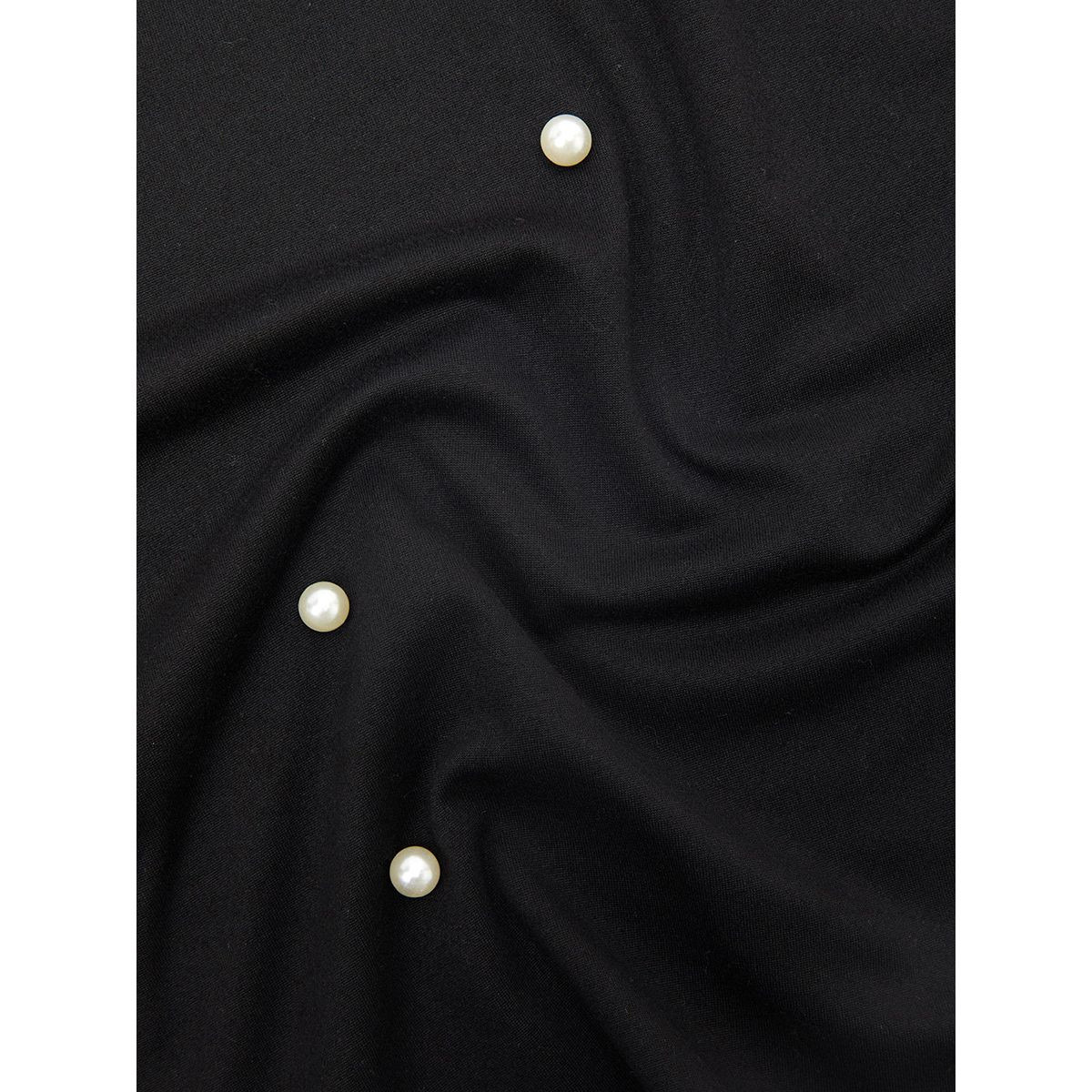 Styli 3/4 Sleeves High Neck Embellished A-Line Knee Length Dress-women-clothing-dresses-image-5