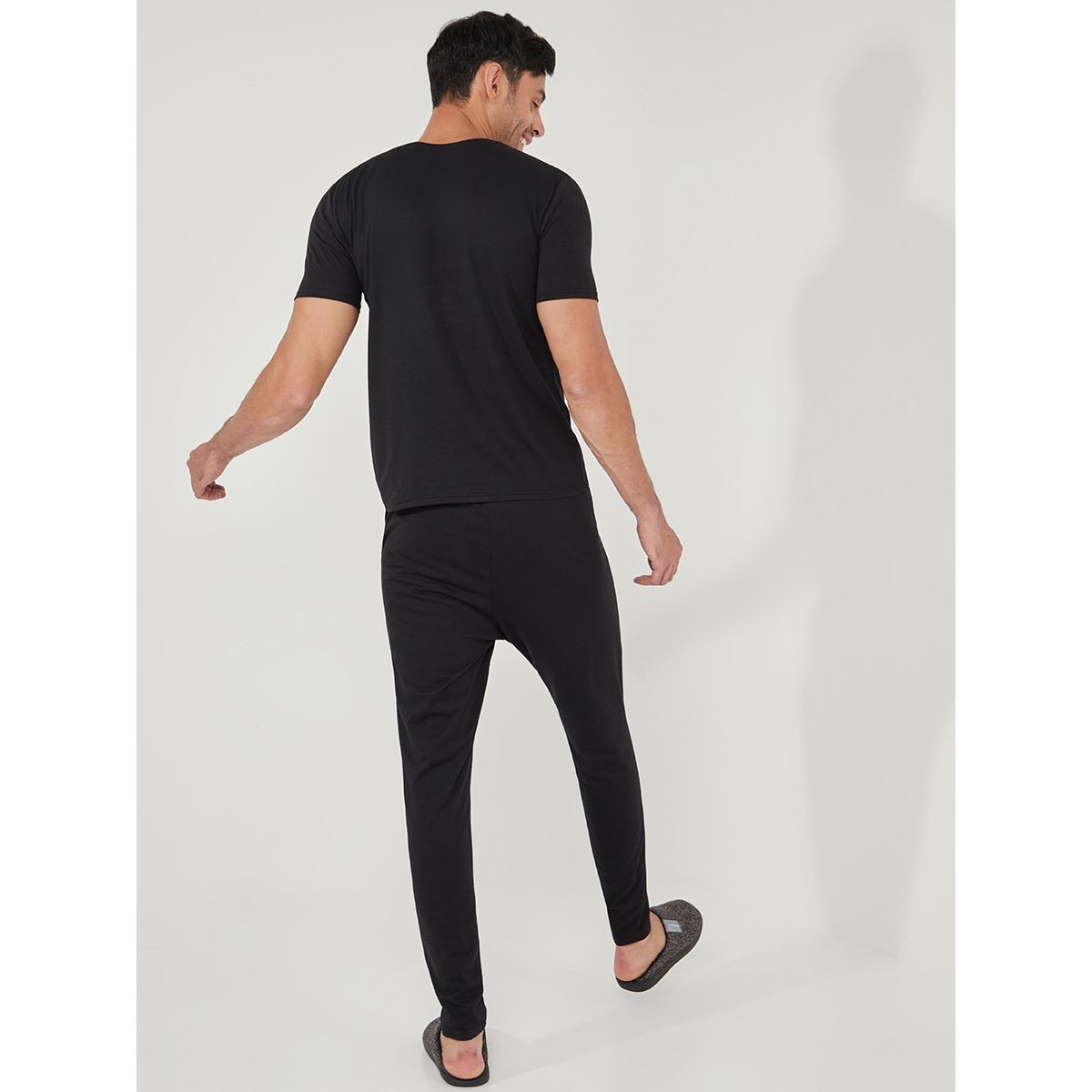 Styli Printed Logo Detail Short Sleeves T-shirt and Slim Jogger Set-men-clothing-nightwear-sets-image-5