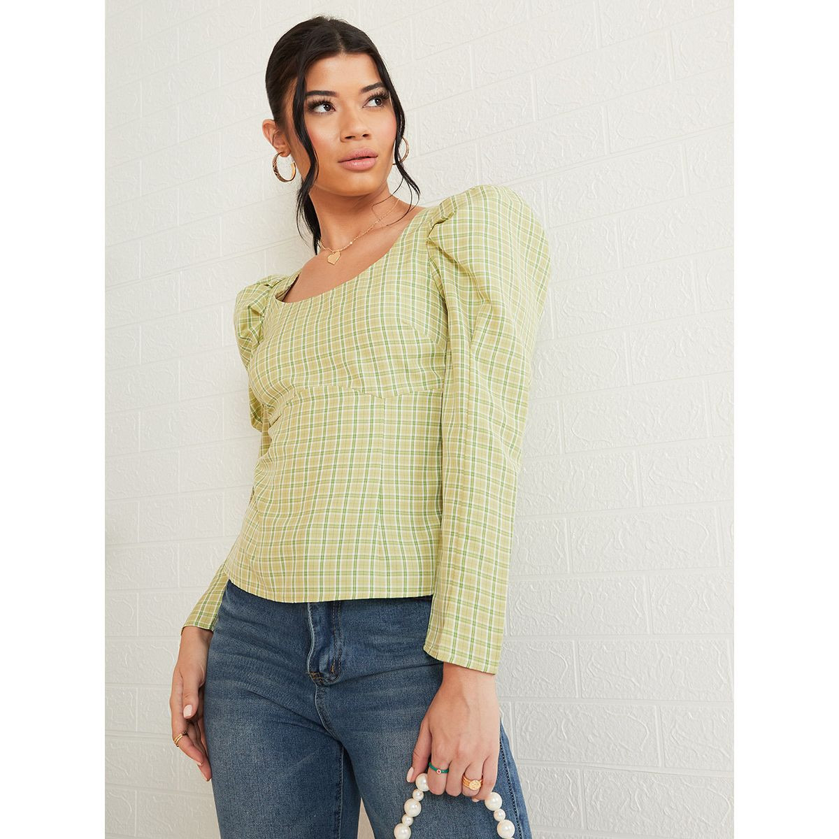 بلوزة باكمام طويلة منفوشة-women-clothing-shirtsandblouses-blouses-image-1
