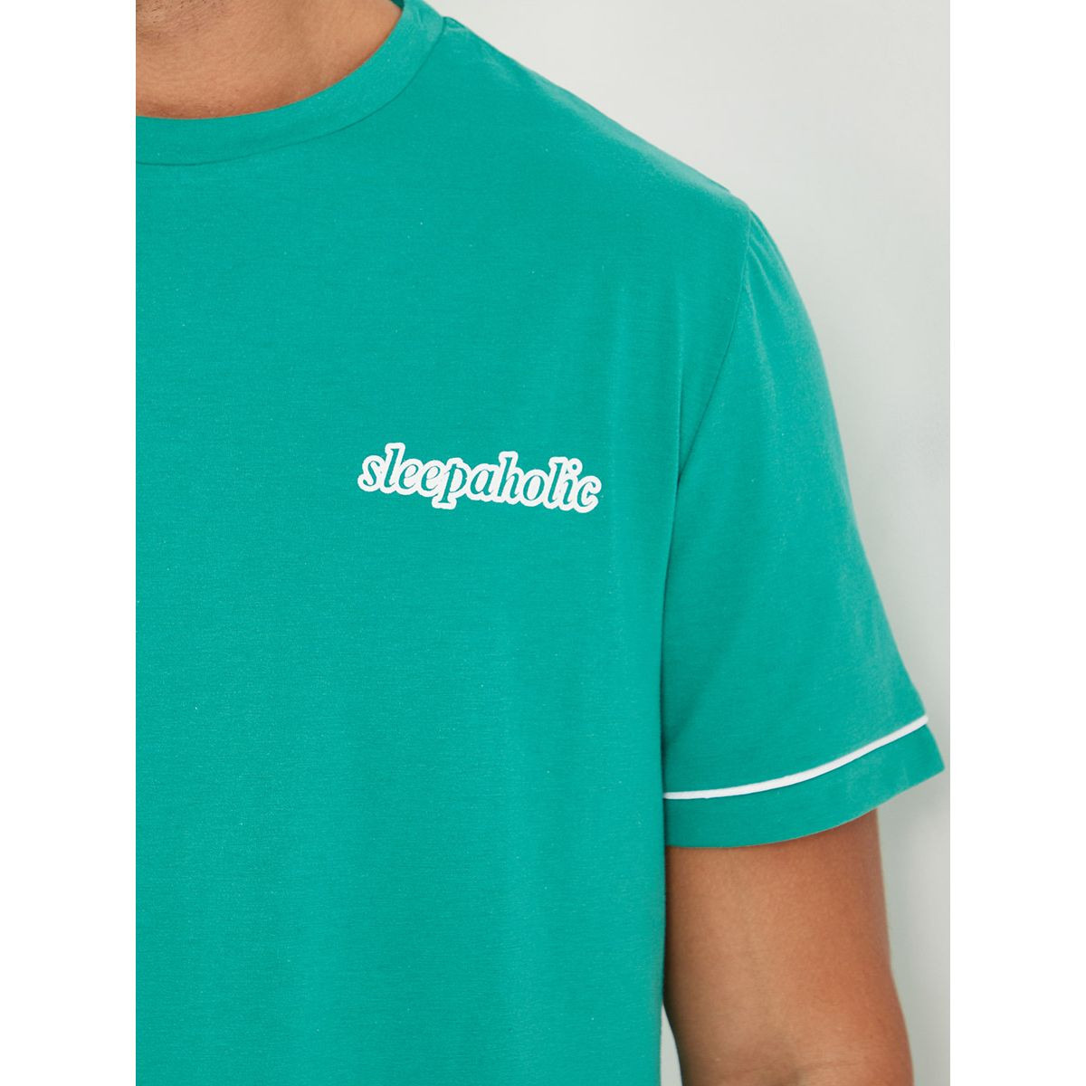 Styli Short Sleeves Regular T-shirt and Straight Pyjama Set-men-clothing-nightwear-sets-image-4