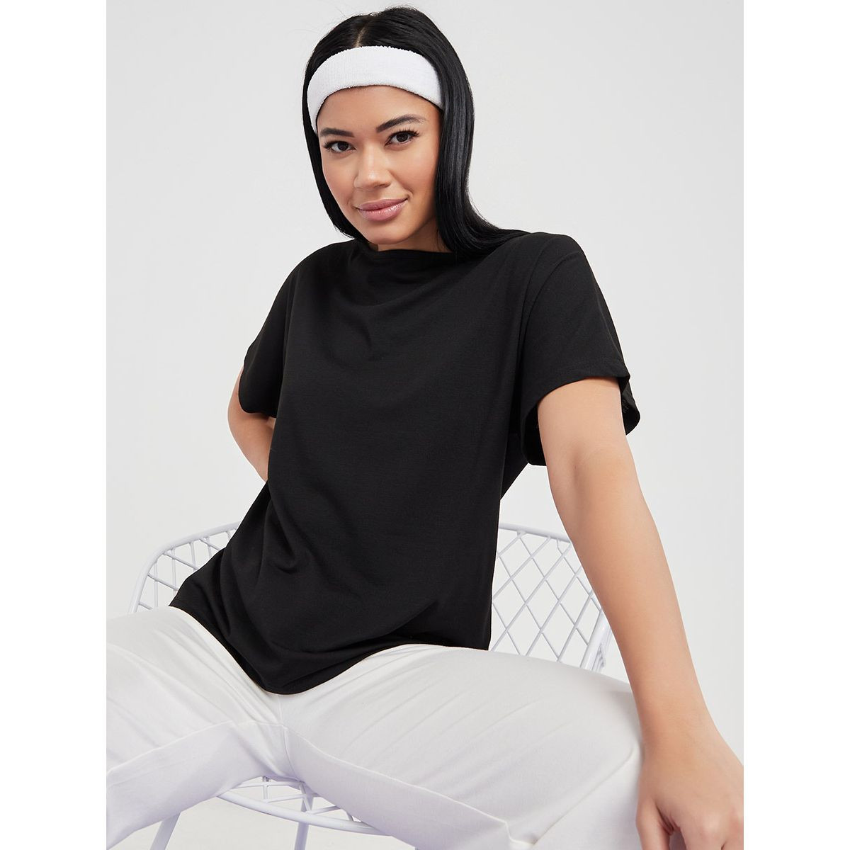 تيشيرت مزين بفتحة من الخلف-women-clothing-tshirts-image-1
