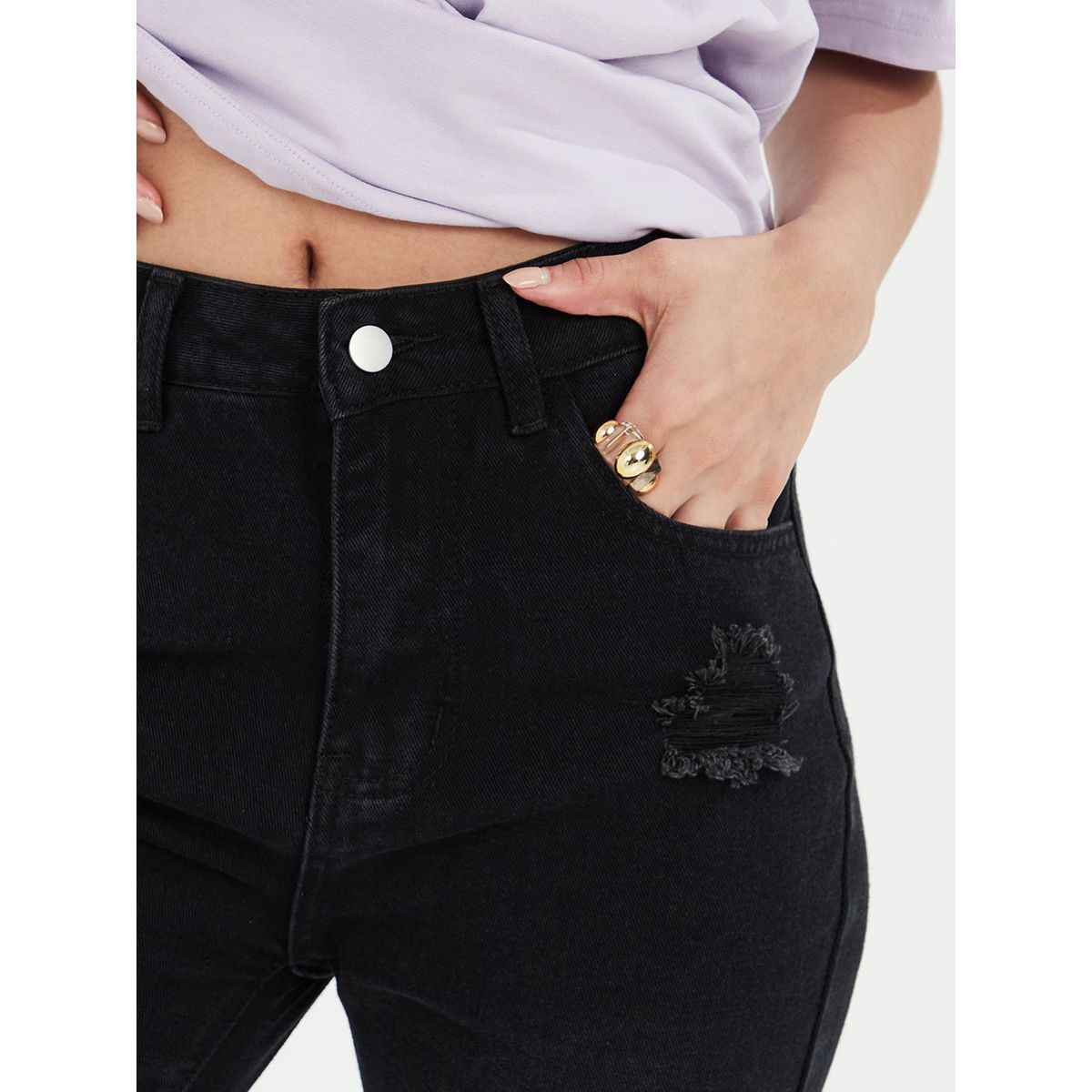 Styli High Rise Raw Edge Straight Fit Jeans with Distress Detail-women-clothing-bottoms-jeans-image-3