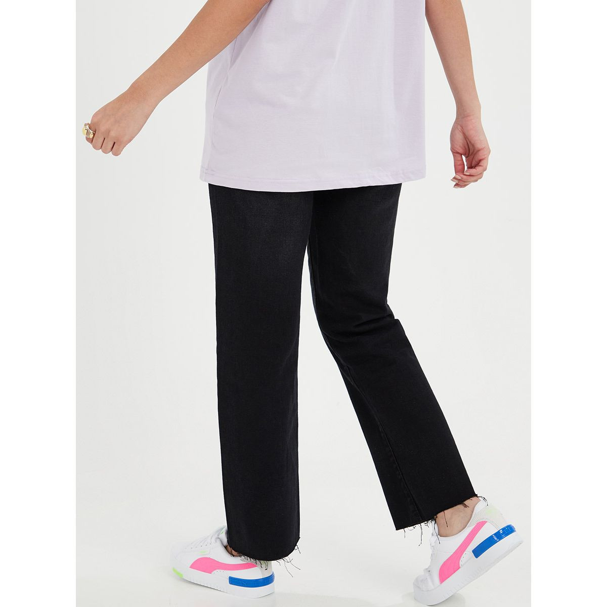 Styli High Rise Raw Edge Straight Fit Jeans with Distress Detail-women-clothing-bottoms-jeans-image-4
