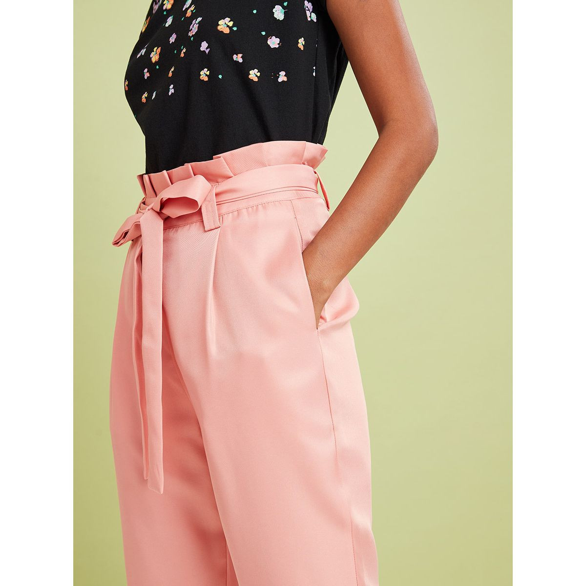 Styli High Rise Paperbag Waist Belted Trouser-women-clothing-bottoms-trousers-image-3