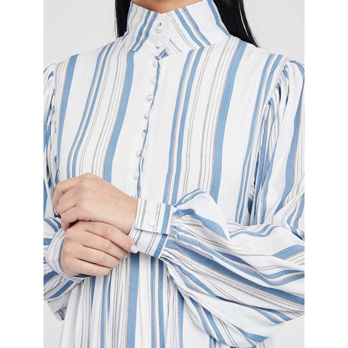 Styli Long Sleeves Collared Striped Shirt Midi Dress-women-clothing-dresses-image-4