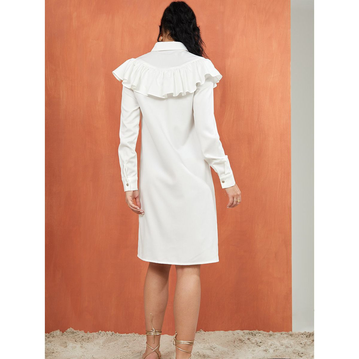فستان باكمام طويلة وكشكش-women-clothing-dresses-image-4
