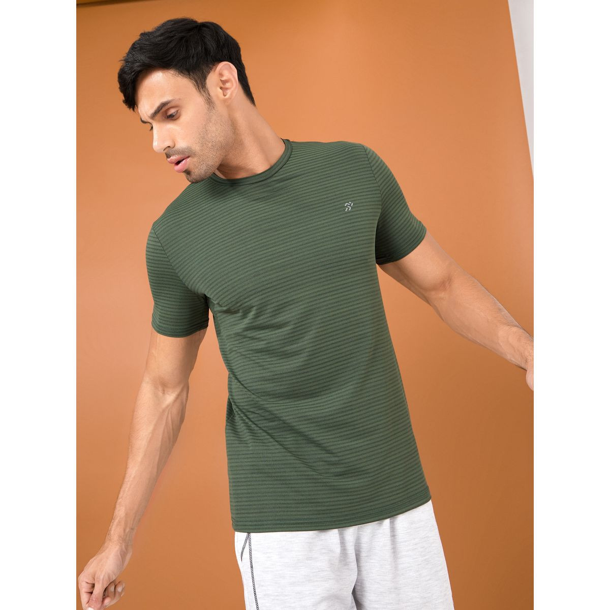 Styli Textured Running T-shirt with Short Sleeves-men-clothing-sportswearandactivewear-tshirtsandpolos-image-1