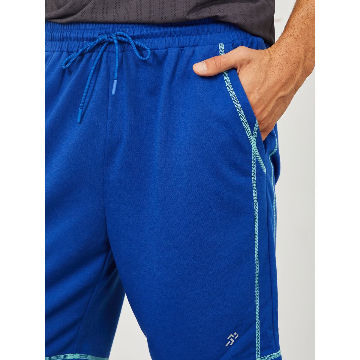 Styli Knitted Shorts with Contrast Stitch Detail-sports-men-clothing-bottoms-image-3