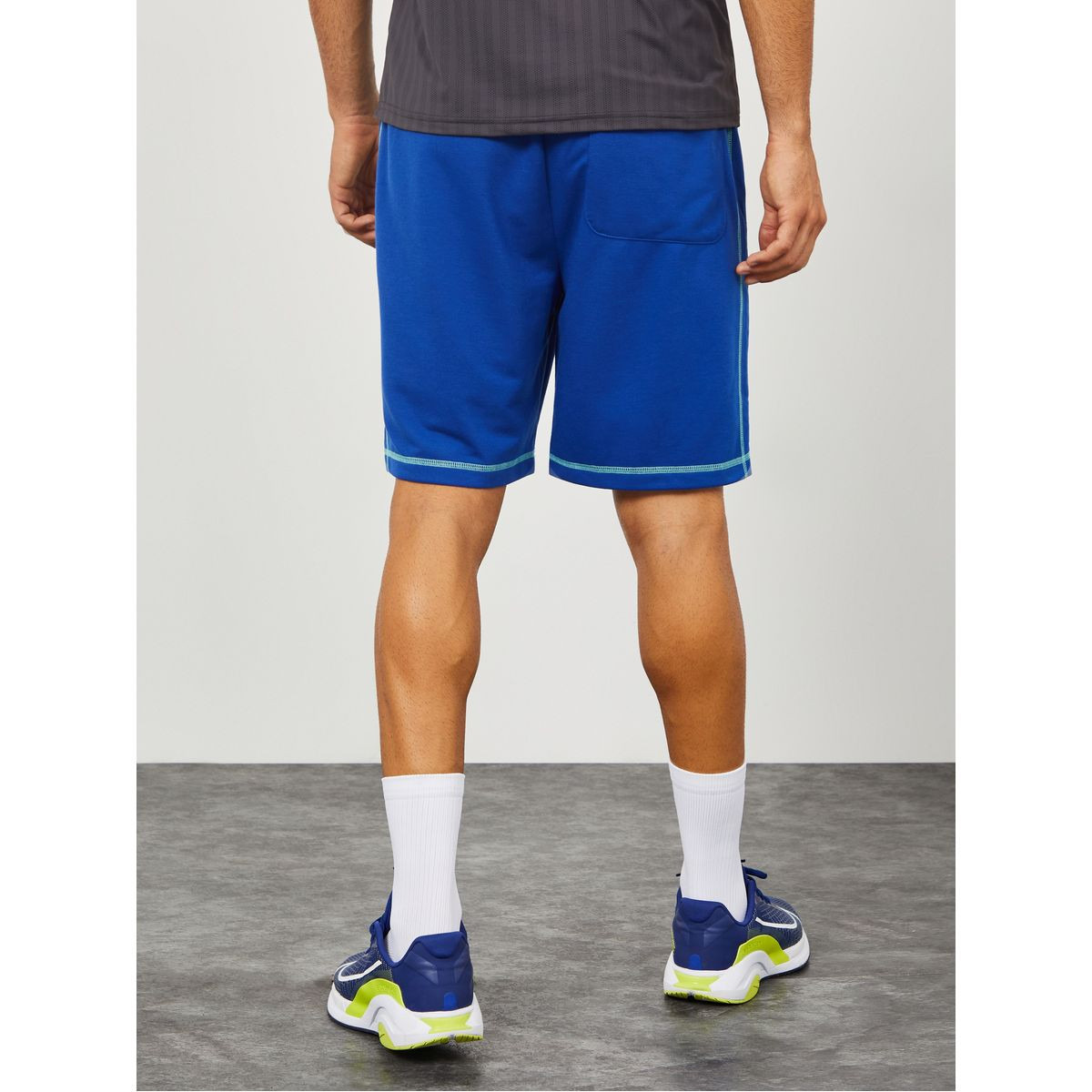Styli Knitted Shorts with Contrast Stitch Detail-sports-men-clothing-bottoms-image-4