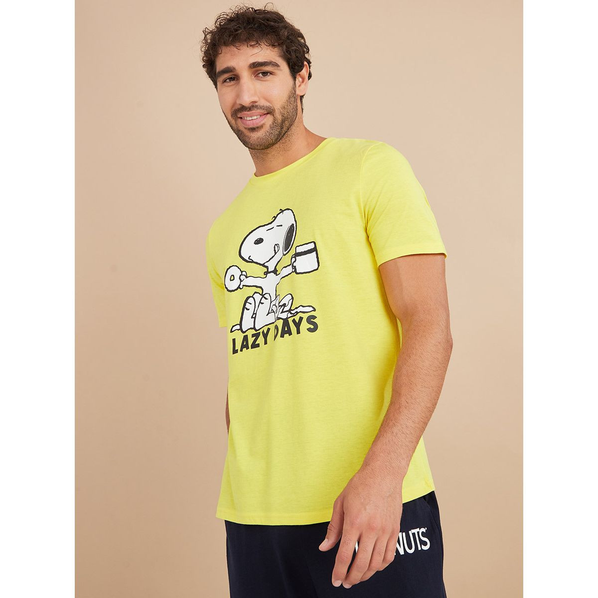 Styli Snoopy Character T-shirt and Pyjama Set -men-clothing-nightwear-sets-image-2