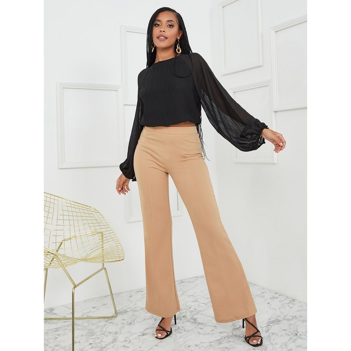 بلوزة باكمام بالون وخصر مطاطي من ستايلي-women-clothing-shirtsandblouses-blouses-image-8