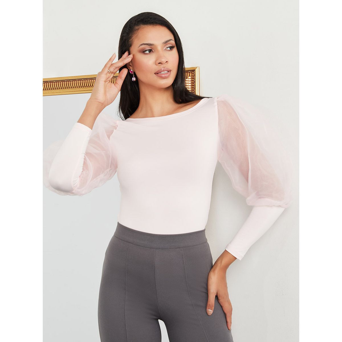 بلوزة كاجوال باكمام طويلة من ستايلي-women-clothing-shirtsandblouses-blouses-image-3