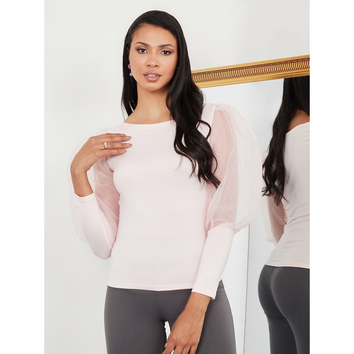 بلوزة كاجوال باكمام طويلة من ستايلي-women-clothing-shirtsandblouses-blouses-image-5