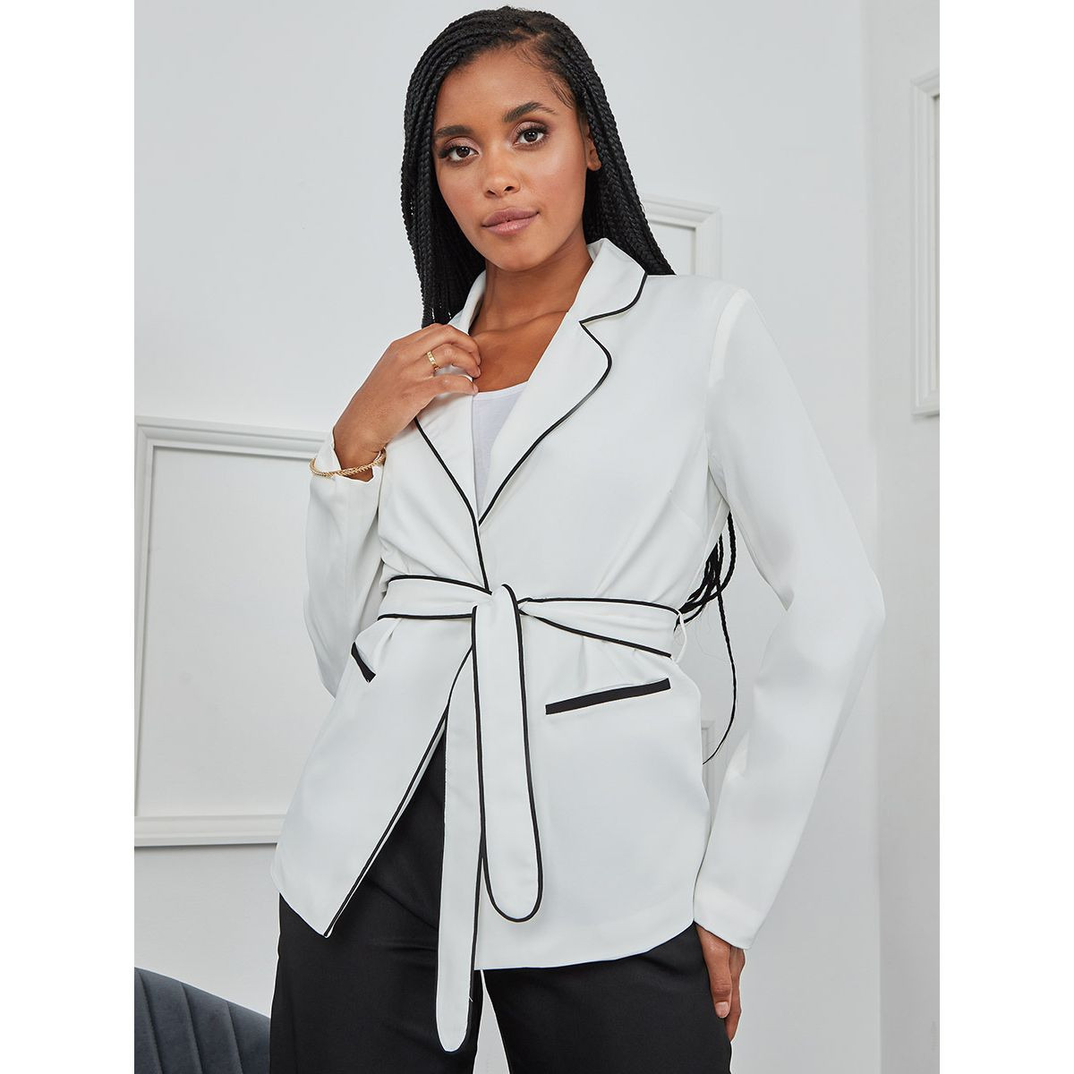 Longline deals belted blazer