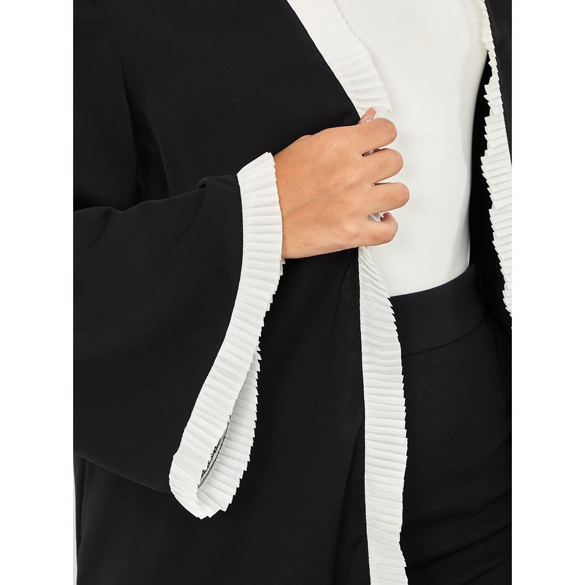 كيمونو طويل مزين بكسرات من ستايلي-women-clothing-shirtsandblouses-blouses-image-3