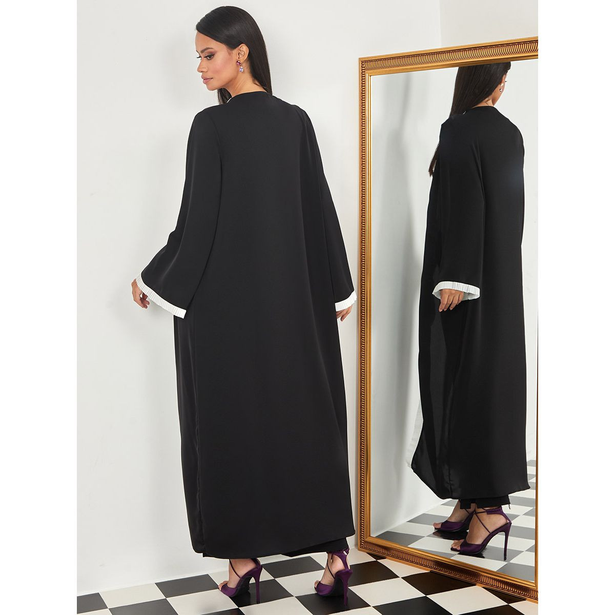 كيمونو طويل مزين بكسرات من ستايلي-women-clothing-shirtsandblouses-blouses-image-4