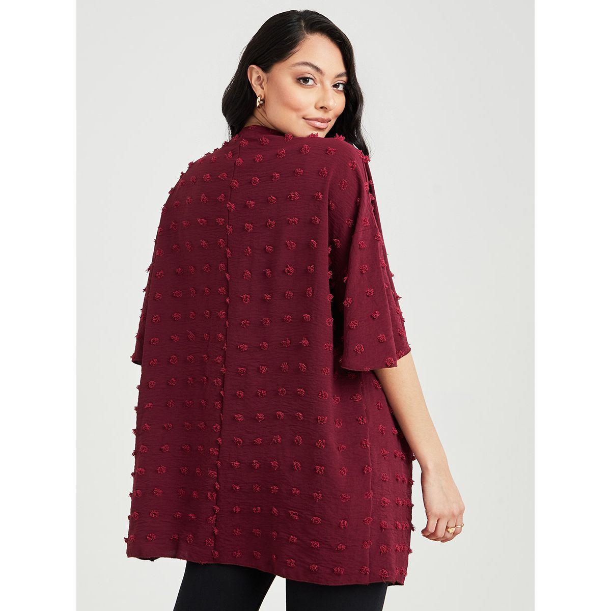 Styli LONG LINE DOBBY KIMONO-women-clothing-shirtsandblouses-blouses-image-4
