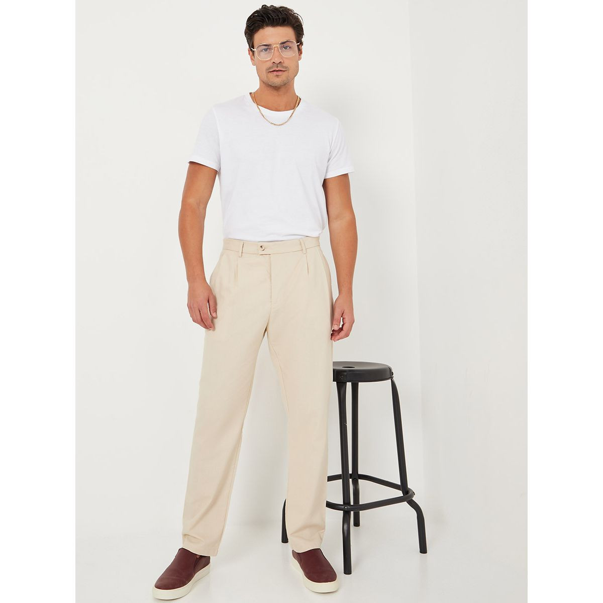 Styli Linen Pleated Slim Fit Summer Pants-men-clothing-bottoms-trousersandchinos-trousers-image-2