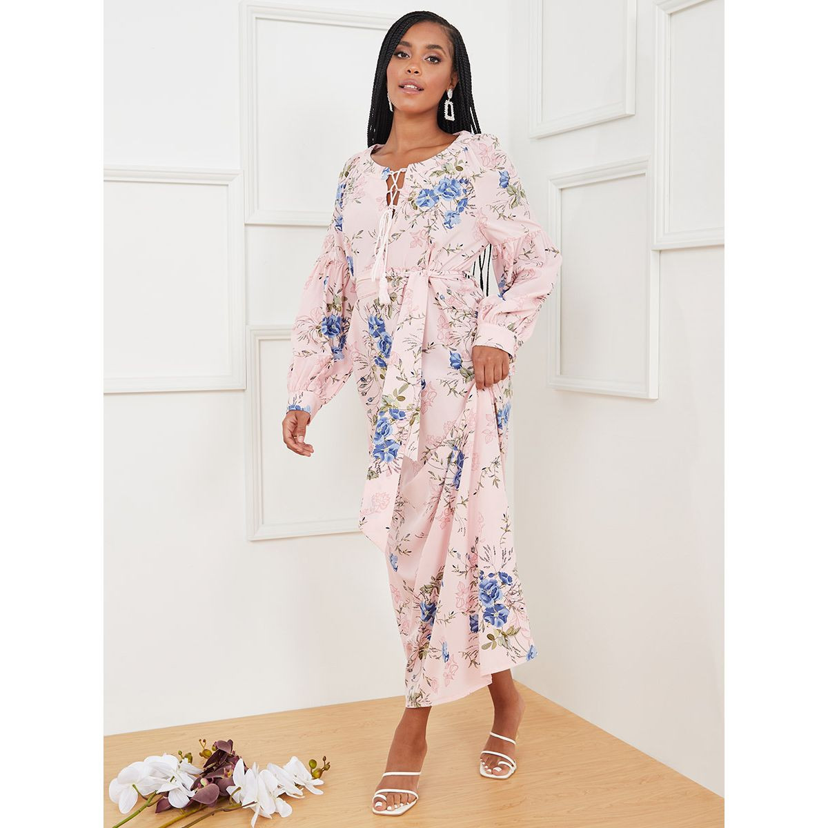 فستان طويل باكمام طويلة من ستايلي-women-clothing-dresses-image-1