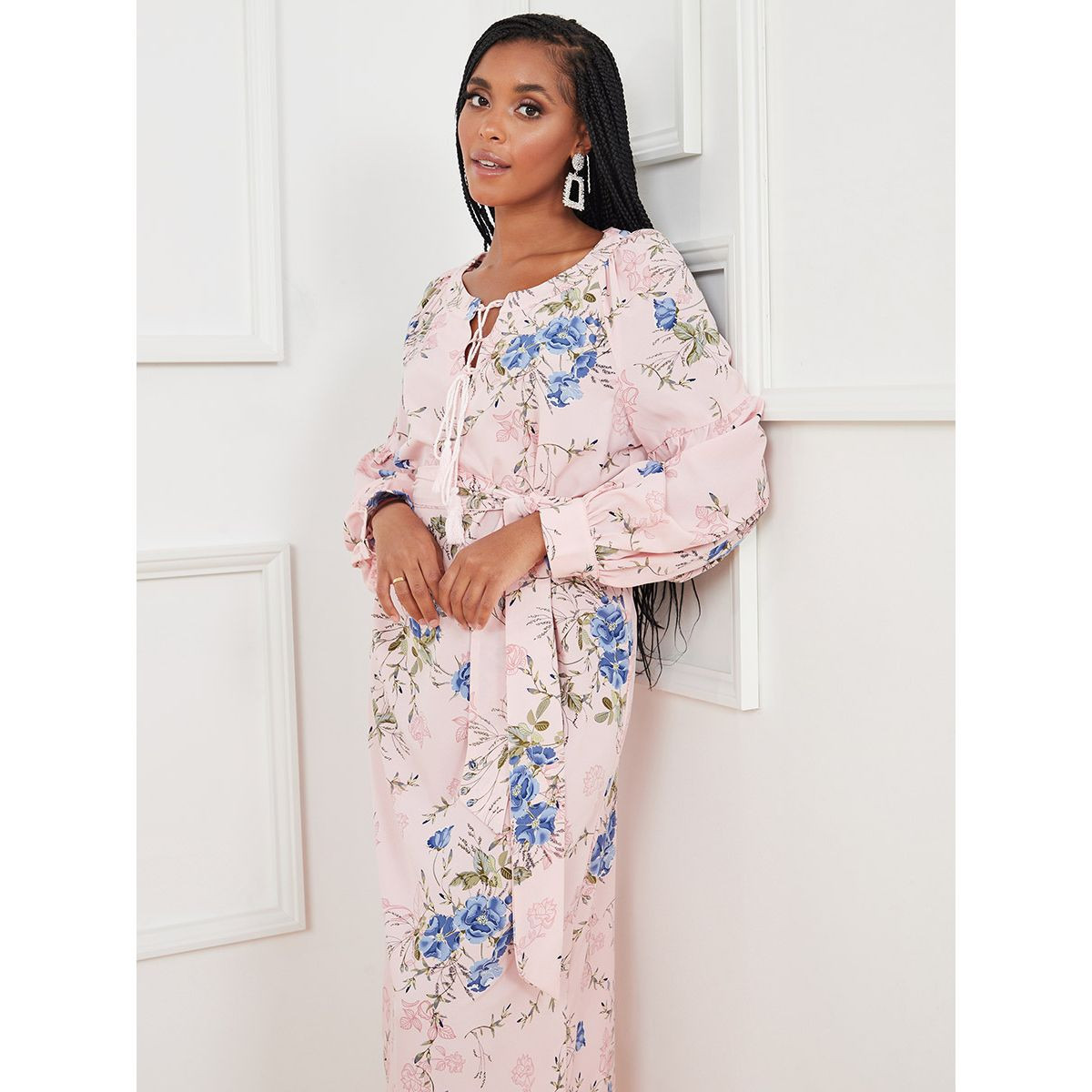 فستان طويل باكمام طويلة من ستايلي-women-clothing-dresses-image-2