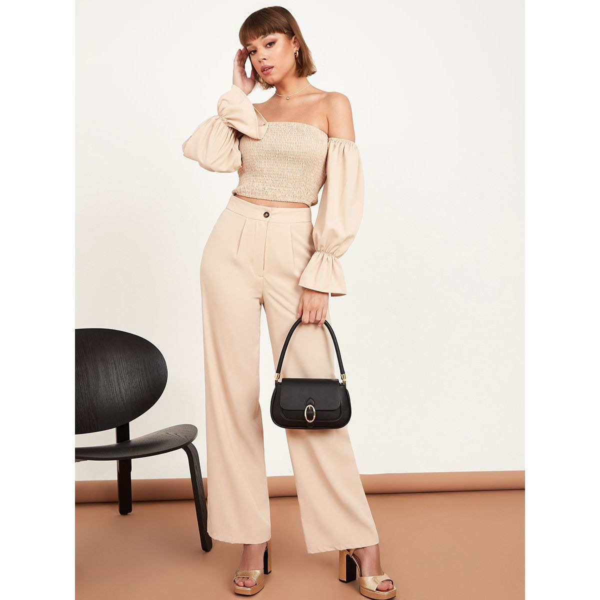 طقم منسق من ( بلوزة + بنطال )-women-clothing-coordsets-image-1