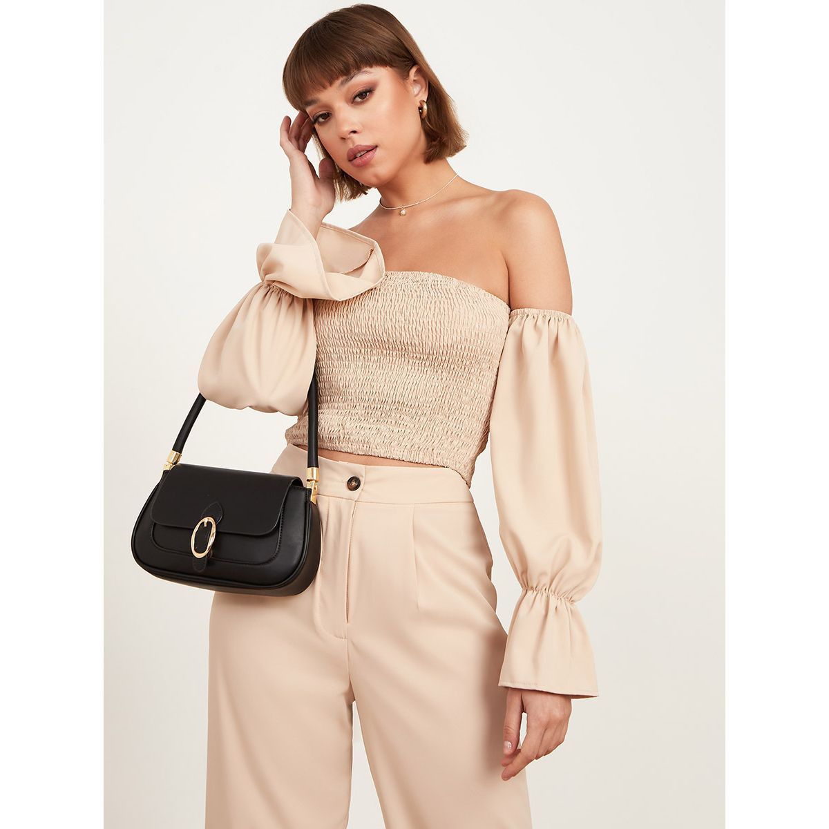 طقم منسق من ( بلوزة + بنطال )-women-clothing-coordsets-image-2