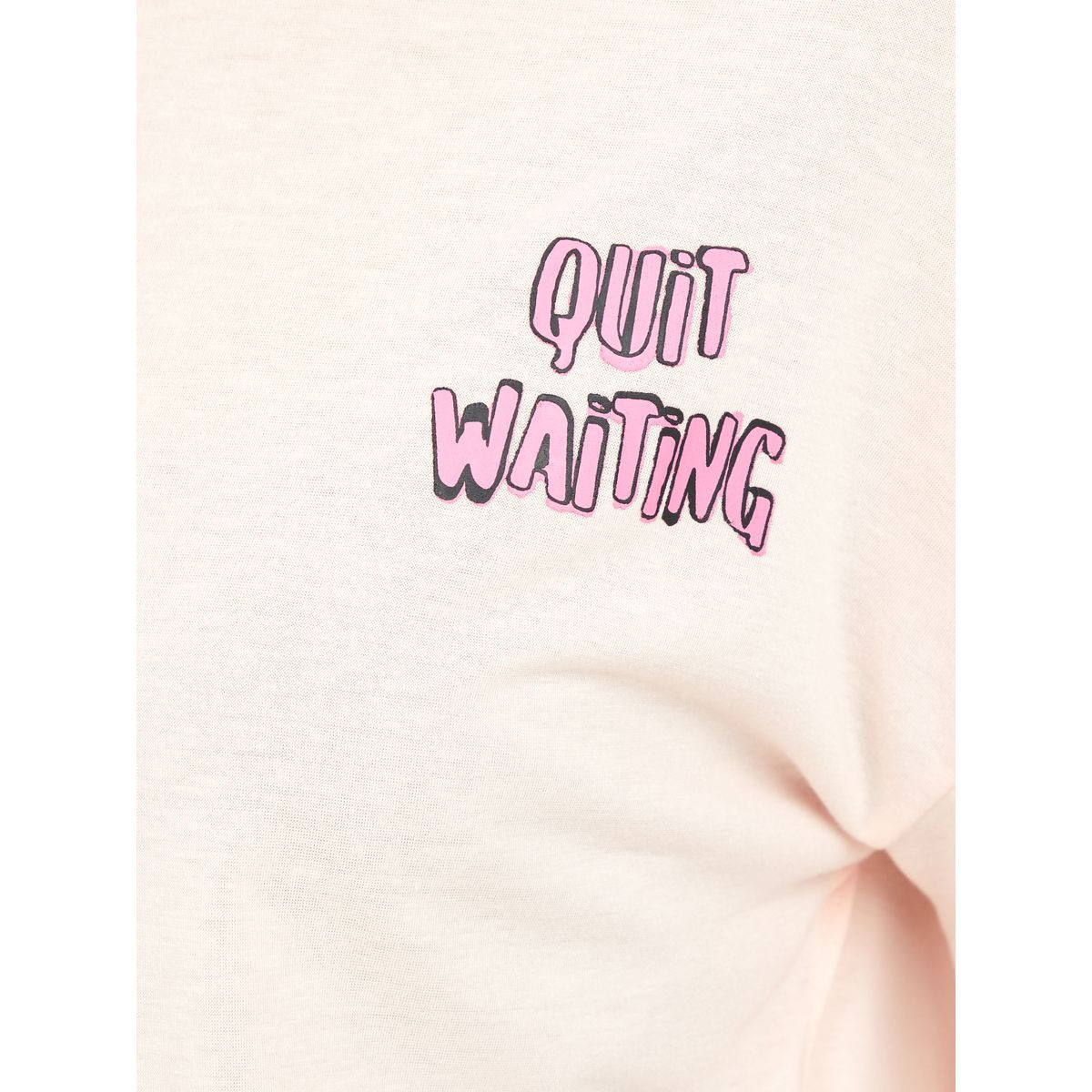 Styli Quit Waiting Slogan T-shirt and Spot Print Leggings Set-women-clothing-nightwear-pyjamas-longsets-image-3