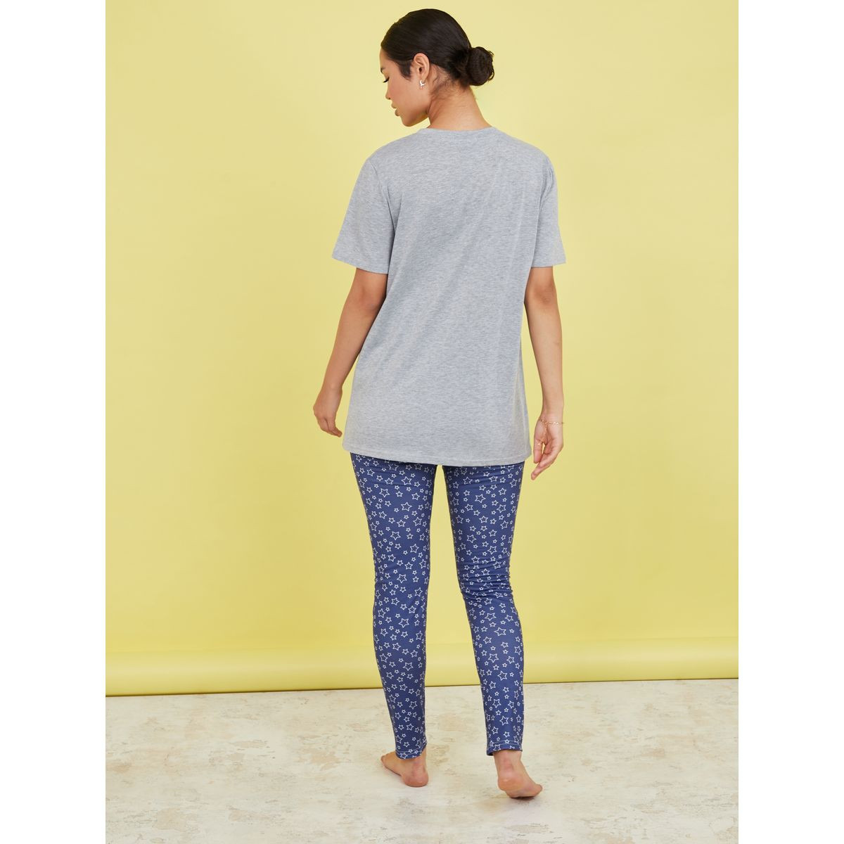 Styli Falling Star Placement T-shirt and Leggings Set-women-clothing-nightwear-pyjamas-longsets-image-6