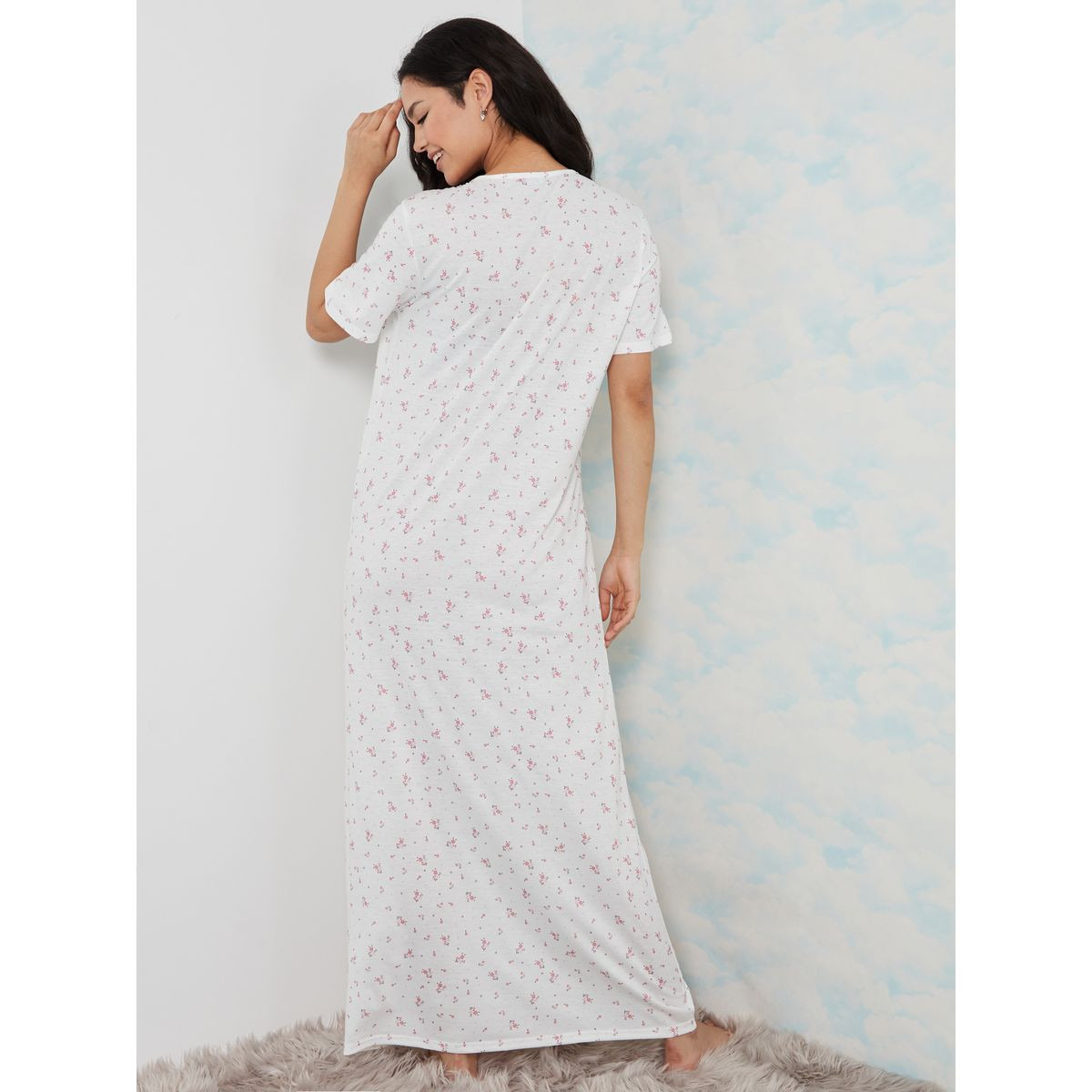 فستان نوم طويل مطبع بزهور-women-clothing-nightwear-nighties-image-4