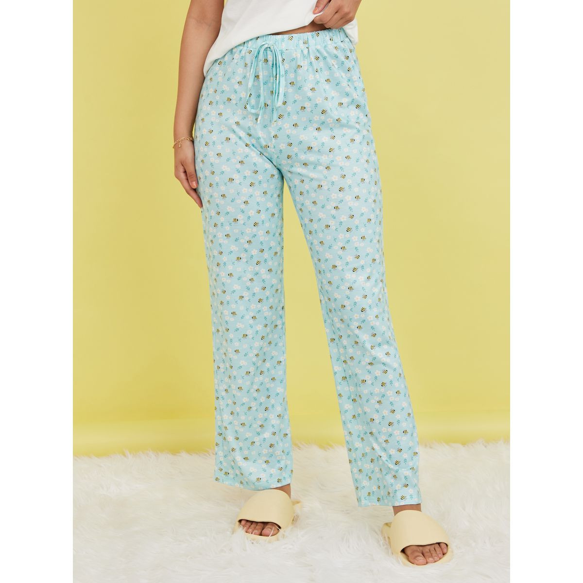 طقم من ( تيشيرت + بنطال )-women-clothing-nightwear-pyjamas-longsets-image-5