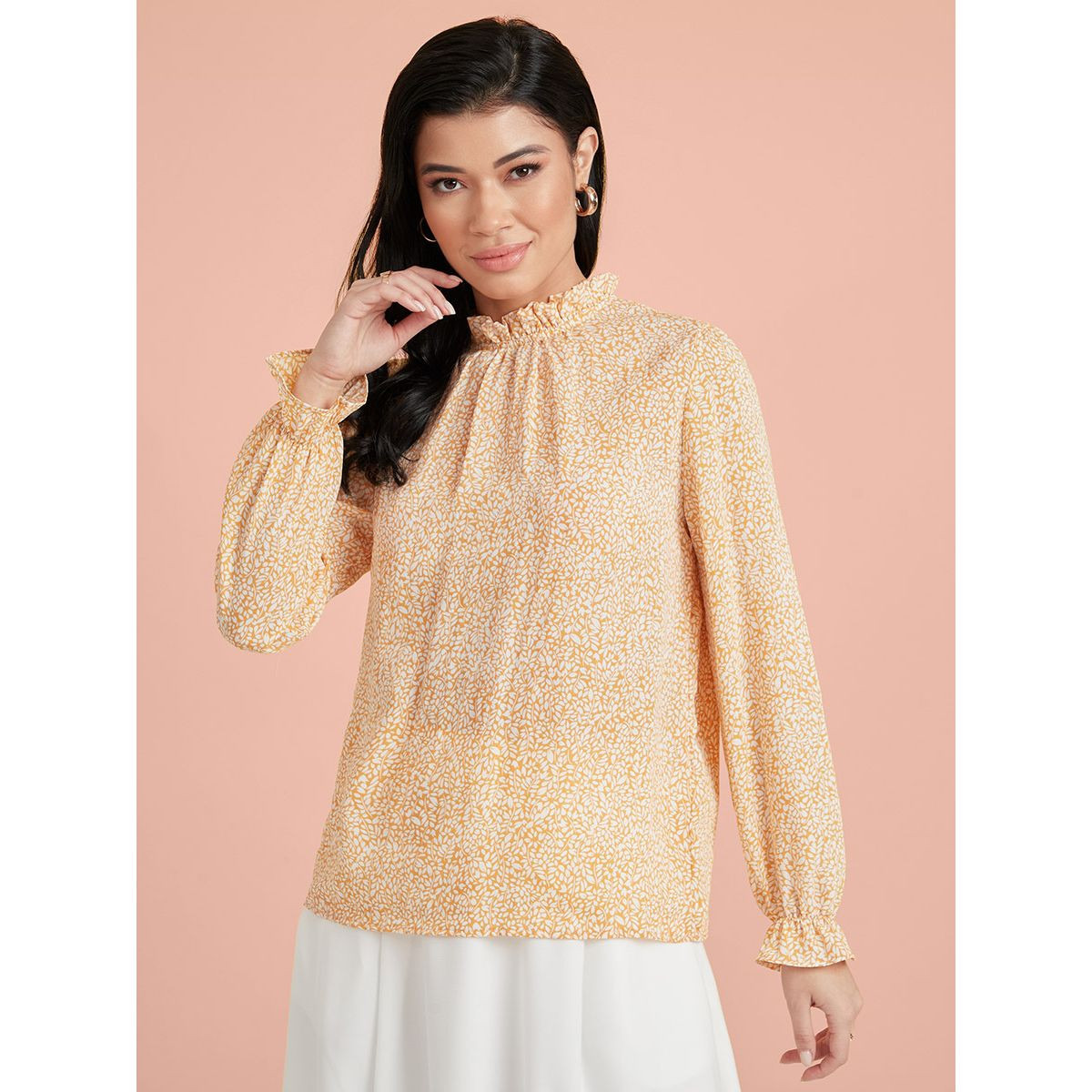 Styli Long Sleeves Floral Print High Neck Blouse-women-clothing-shirtsandblouses-blouses-image-3