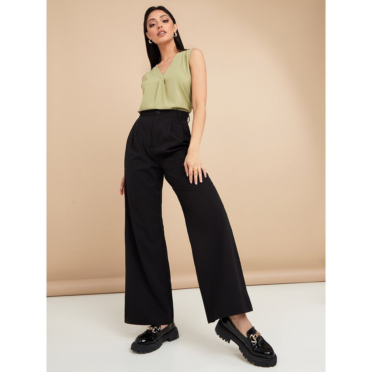 Styli High Rise Wide Leg Trouser-women-clothing-bottoms-trousers-image-2