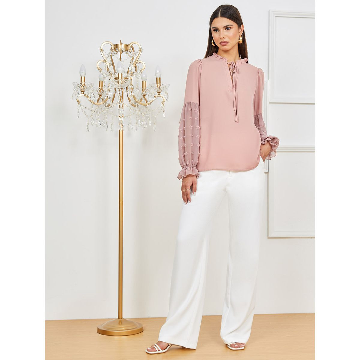 بلوزة باكمام بالون-women-clothing-shirtsandblouses-blouses-image-2